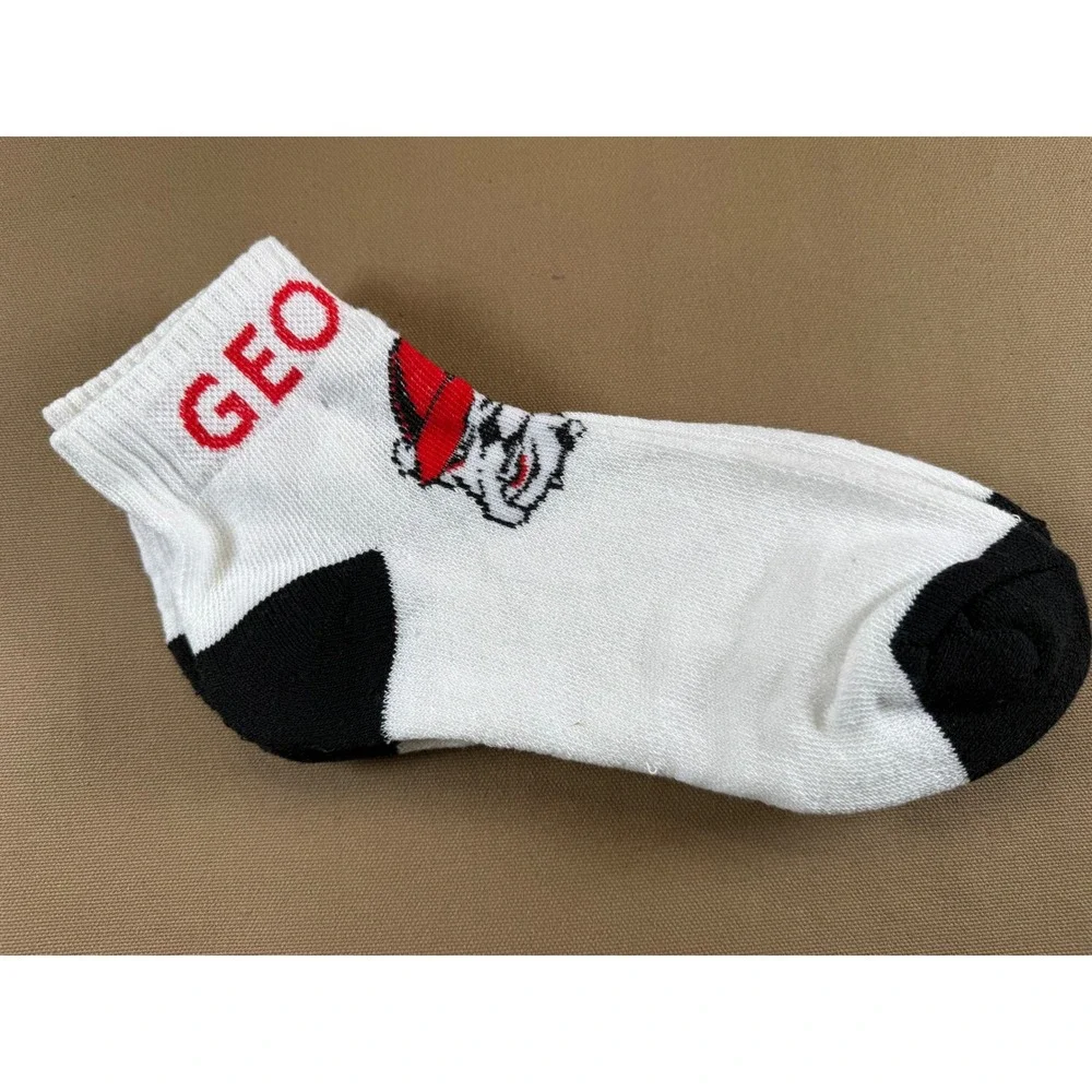 Two‎ Packs Georgia Bulldogs Socks NCAA Red White Mens Size 10-13